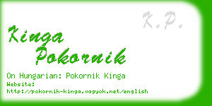 kinga pokornik business card